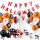  Halloween decoration set, garlands, balloons, tablecloths, ghost spiders, cupcakes, decorations