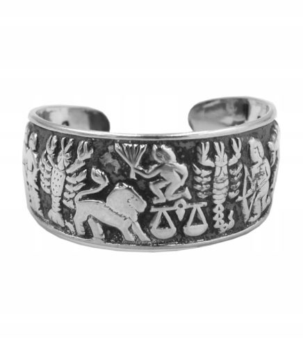  Silver ring with zodiac signs ZODIAC SIGNS WEDDING RING SILVER 925