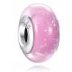  Charms pendant made of pink murano glass silver s925