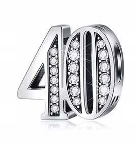  Charm pendant 40th Birthday fortieth anniversary s925