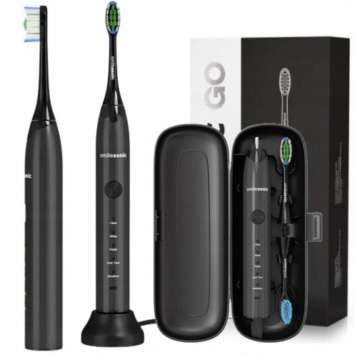  SMILESONIC EX SONIC ELECTRIC TOOTHBRUSH, BLACK, STRONG