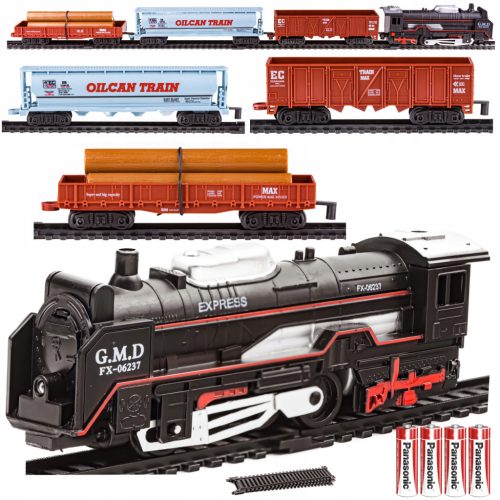  TRAIN Electric Steam Locomotive Locomotive Choo-choo Freight train 3 Wagons