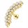  TITANIUM LABRET EARRING GOLD HELIX EAR RHINESTONES 1,2/8