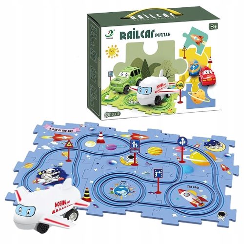  EDUCATIONAL-INTERACTIVE TOY SET PUZZLE WITH PLANE AND INDICATORS