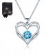  Trendy Silver Necklace Heart Pendant 925 Gift For Women