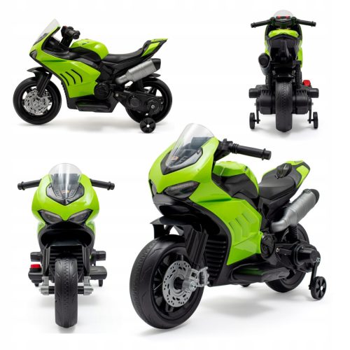  BATTERY POWERED CHILDREN'S ELECTRIC MOTORCYCLE LARGE MOTORCYCLE + SIDE WHEELS