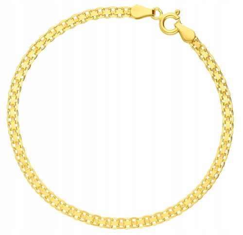  WOMEN'S GOLD BRACELET BISMARK SILVER 925 GOLD PLATED 18 cm