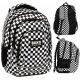 Stylish Youth School Backpack - Contemporary Checkered Design