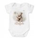  Baby bodysuit with a teddy bear and the child's name Teddy Bear and Sheep