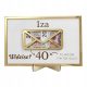  ENVELOPE Birthday Gift 20 30 40 50 60 70 gold FRAME mirror engraving