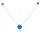  Silver women's necklace with blue opal silver 925