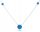  Silver women's necklace with blue opal silver 925