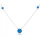  Silver women's necklace with blue opal silver 925