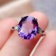  Women's luxury ring, S925 silver, amethyst tourmaline