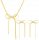  2-Piece Gold-Plated Jewelry Set, Snake Bow, Surgical Steel, AISADI