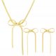  2-Piece Gold-Plated Jewelry Set, Snake Bow, Surgical Steel, AISADI