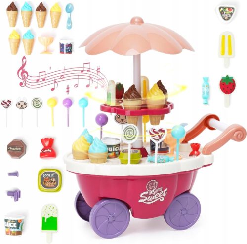  Sweet cart Ice cream stand on wheels SWEET KIDS PINK