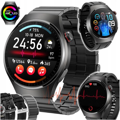 SMARTWATCH MEN'S CARDIO WATCH ECG GLUCOSE BLOOD PRESSURE TEMPERATURE CONVERSATIONS PL