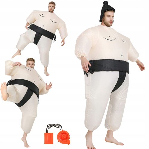  COSTUME OUTFIT INFLATABLE SUMO FIGHTER DRESS HALLOWEEN PARTY