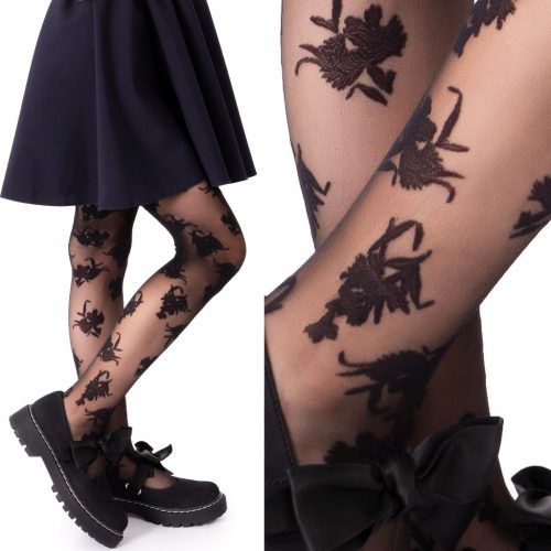  fenome Italian Girls' patterned tights POLA children's patterns 150/156