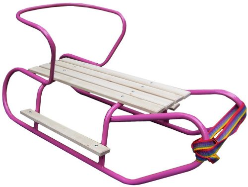  POLISH STRONG BASIC SLED WITH BACKREST AND FOOTRESTS