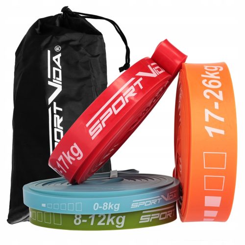  Sportvida exercise bands set 0-26 kg 4 pcs.