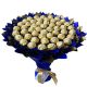  50th birthday gift. Sweet bouquet with Ferrero Rocher 50 pcs.