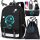 Glow-in-the-Dark School Backpack Set with Lock and USB Charging