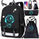Glow-in-the-Dark School Backpack Set with Lock and USB Charging