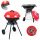  GARDEN TOURIST CHARCOAL GRILL LARGE GRID WITH WHEELS MOBILE RED