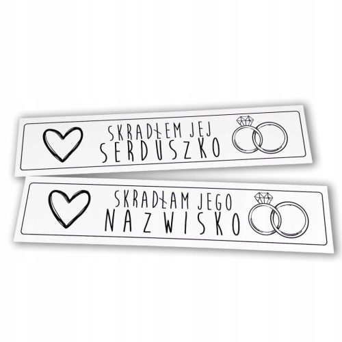  A set of license plates for a young couple - He stole her heart