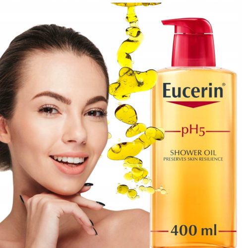 Eucerin pH5 Shower Oil, Fragrance-Free Protective Bath Oil, 400ml