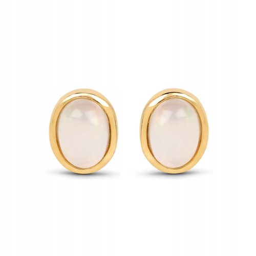 GOLD PLATED EARRINGS WITH ETHIOPIAN OPALS