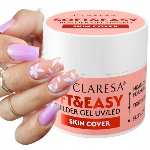  CLARESA SOFT & EASY SKIN COVER NAIL BUILDING GEL WITH TIXOTROPY 90 g