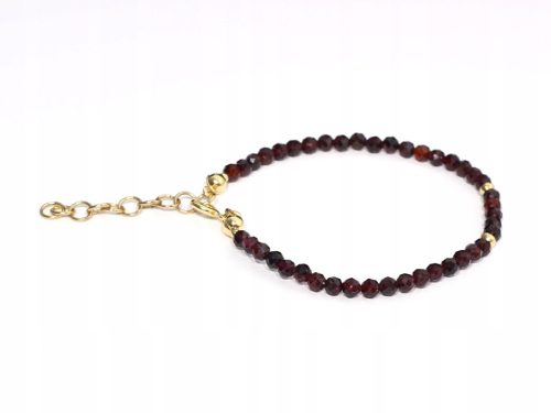  Gold-plated silver bracelet with garnet