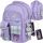Large Purple School Backpack by Magiczna Aleja with Comfy Straps & Reflective Elements