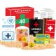  Funny Gift for 40, BIRTHDAY FIRST AID KIT, Hip Flask Cubes Card BOX