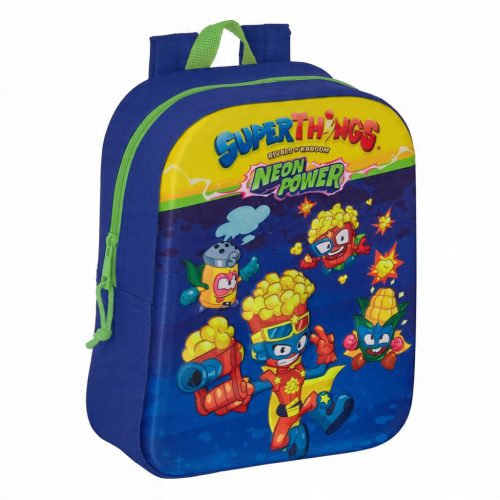 SuperThings 3D Multicolor Blue School Backpack 22 x 27 x 10 cm