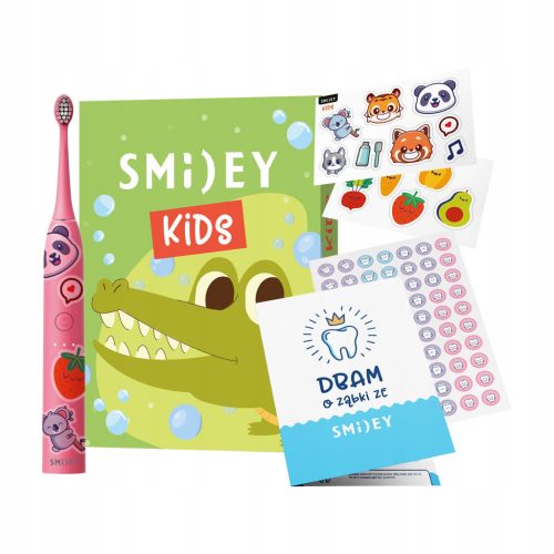  Sonic toothbrush for children from 3 years, Smiley Kids + sticker + cleaning calendar