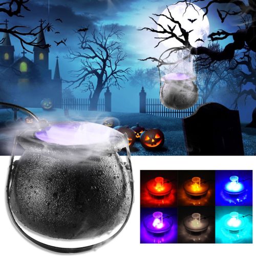  HALOWEEN DECORATION WITCH CABIN CREATING FOG LED