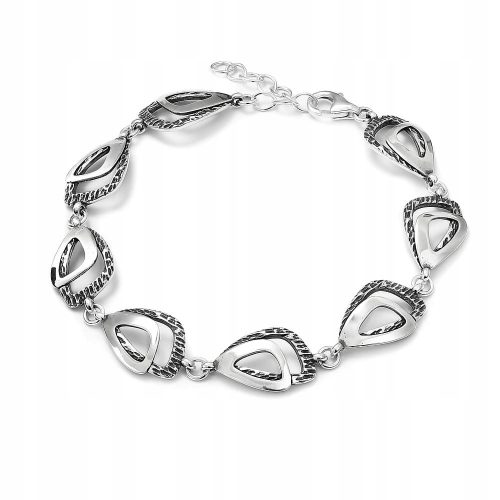  Silver bracelet oxidized adjustable pr925