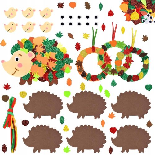  CREATIVE FELT SET ANIMALS AUTUMN THEME HEDGEHOG AUTUMN WREATH