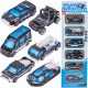  SPRING SET POLICE CAR CAR POLICE Springs Cars 1:64 7x3cm 6 pcs