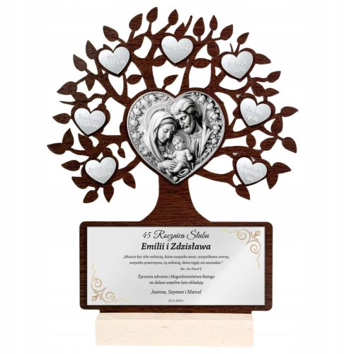  WEDDING ANNIVERSARY JUBILEE 10 25 40 45 50 GIFT SOUVENIR TREE OF HAPPINESS