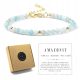 Women's bracelet with AMAZONIT clasp, natural stones + box