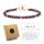  Women's bracelet with GARNET closure, natural stones + box