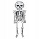  Hanging Foil Balloon Giant Skeleton Halloween 113x320cm