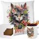  SET PILLOW MUG WITH CATS CATS CAT WITH FLOWERS GIFT NAME