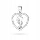  SILVER MEDAL 925 MARY in HEART with Zircons