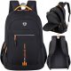 Durable Youth School Backpack in Black with Reflective Safety Features